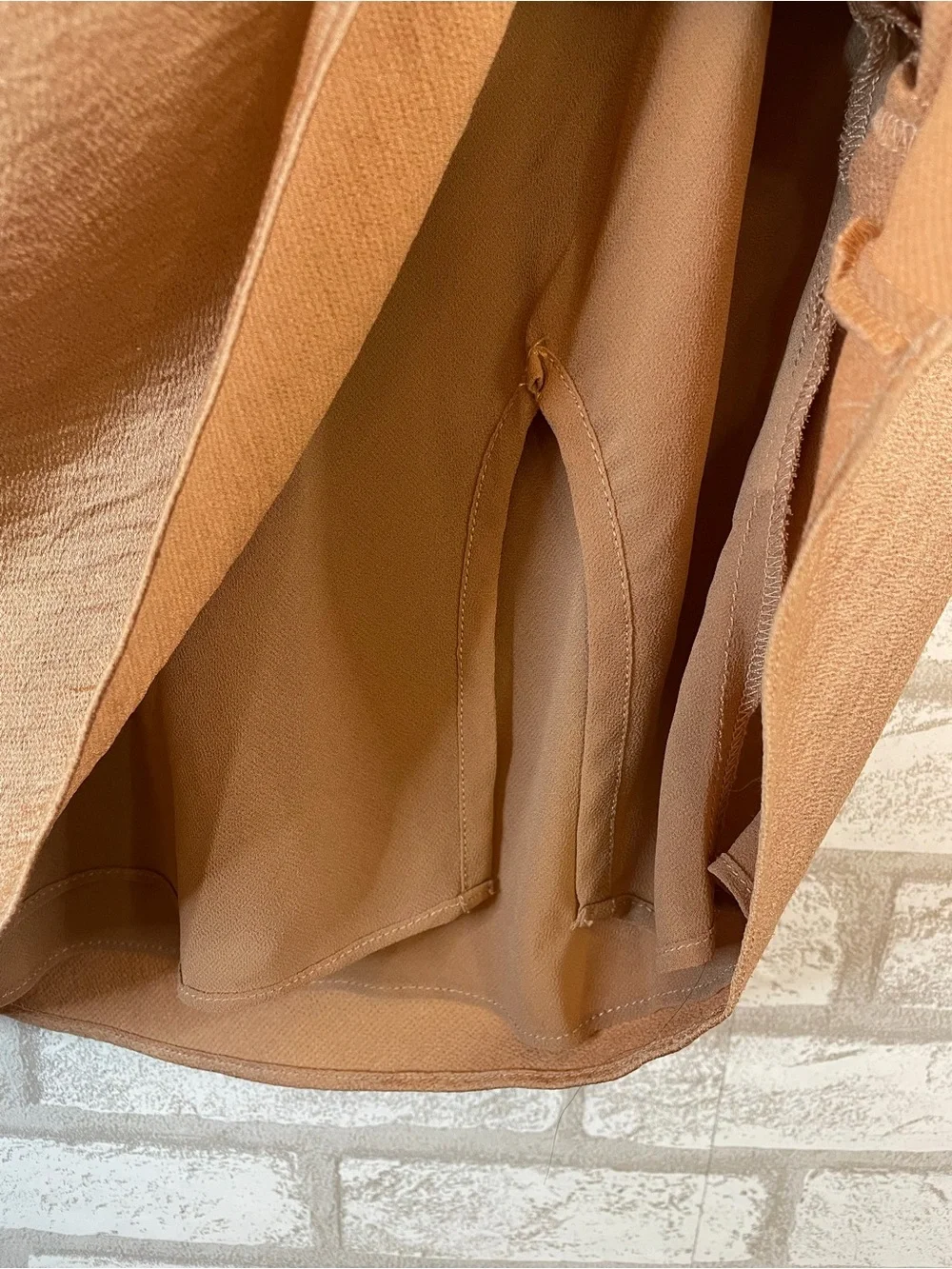 Cotton Candy LA Brown Mini Skirt with Front Slit Size XS